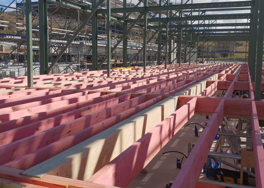 Commercial scale timber floor framing