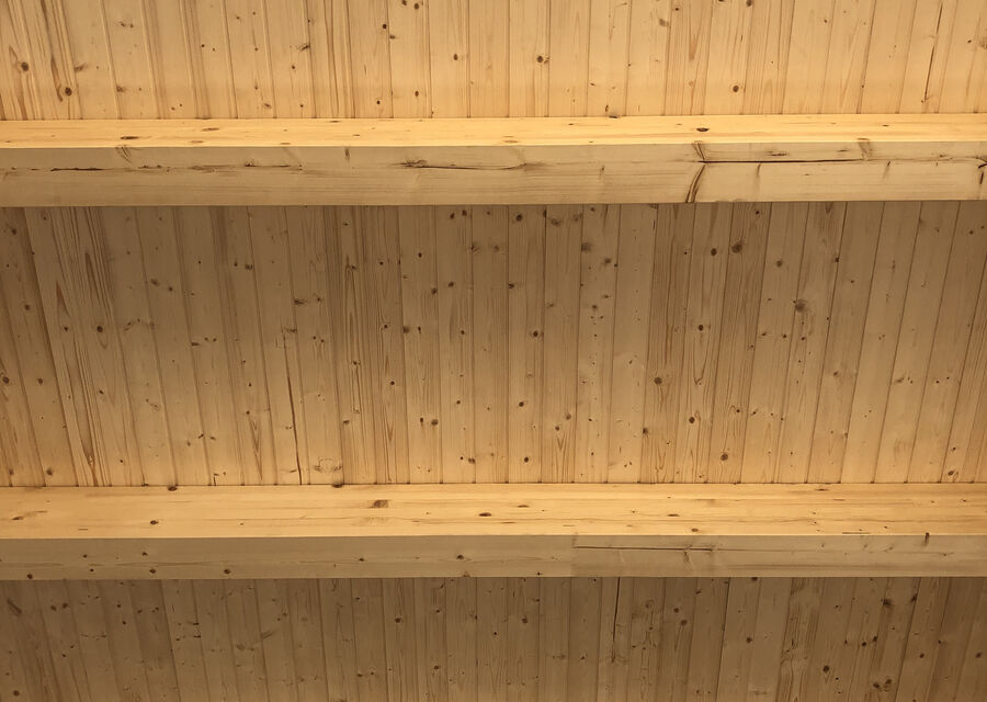 Timber ceiling lining boards